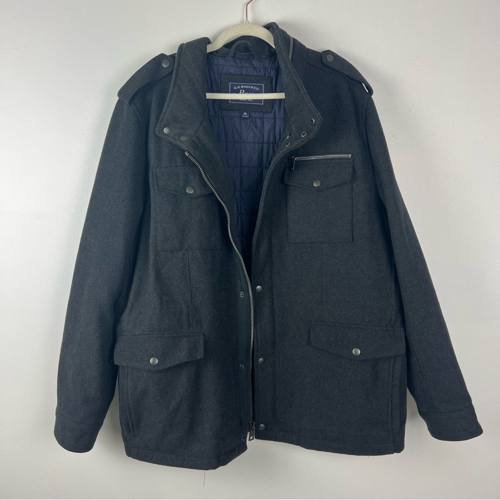 G.H Bass & Co Wool Blend Coat Gray Size Small XXL